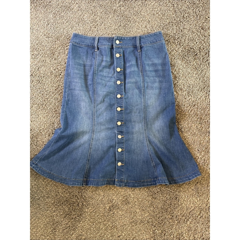 Soho Jeans Women's Denim Flared Denim Skirt NY‎ & Co Size 14